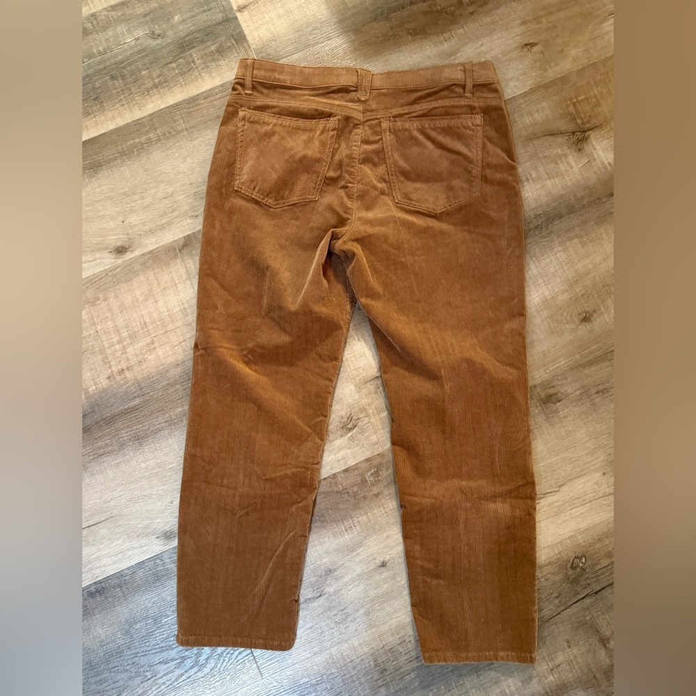 Democracy Brown Corduroy Ab Solution Pants Classic Straight-Leg Size 12 - Picture 3 of 12
